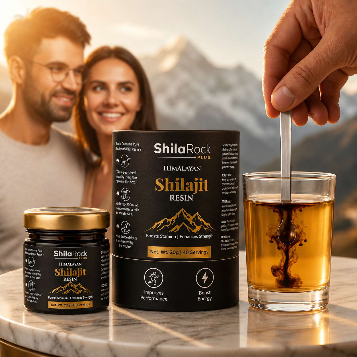 ShilaRockPlus Himalayan Shilajit Resin – 20g jar